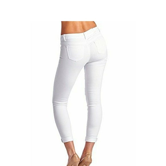 LISSA White Distressed Skinny Jeans - Picture 5 of 7